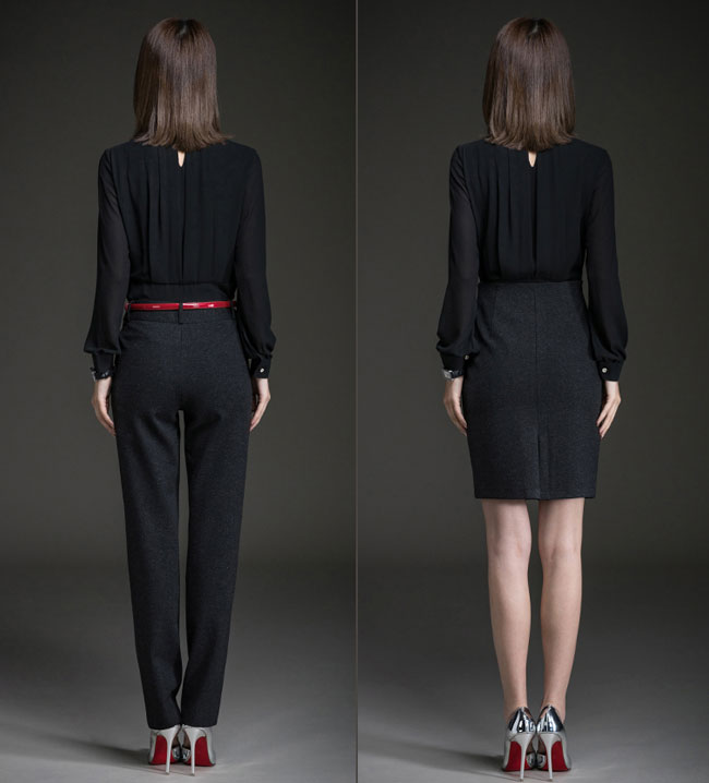 女士夏季職業裝訂做款式圖片