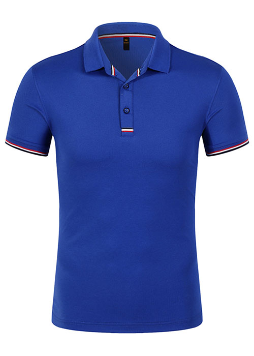 皇家系列翻領短袖POLO衫定制顏色款式圖之寶藍色
